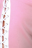 Contrast Side Lace Up Shorts