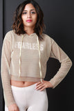 Fearless Fishnet Mesh Crop Hoodie