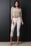 Fearless Fishnet Mesh Crop Hoodie