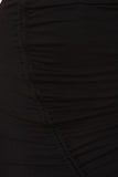 High Waisted Asymmetrical Cinched Midi Skirt