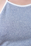 Melange Knit Contrast Trim Matching Set