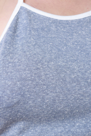 Melange Knit Contrast Trim Matching Set