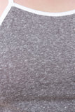 Melange Knit Contrast Trim Matching Set