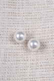 Oversized Faux Pearls Stud Earrings