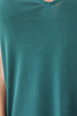 Smooth Knit V-Neck Racerback Shift Dress