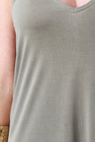Smooth Knit V-Neck Racerback Shift Dress