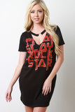 Slay Rock Star O-Ring Accent Dress