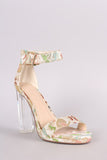 Delicious Oriental Embroidered Chunky Perspex Heel