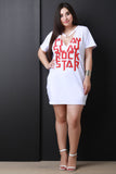Slay Rock Star Graphic O-Ring T-Shirt Dress