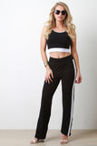 Panel Stripe Sleeveless Crop Top
