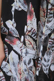 Semi-Sheer Feather Side Vent Lightweight Kimono