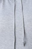 French Terry Hooded Slashed Back Maxi Dress