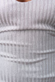 Metallic Ribbed Knit Side Cutout Midi Dress