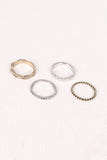 Twisted Hammered Ring Set