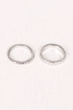 Twisted Hammered Ring Set