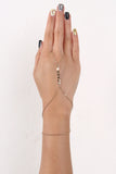 Coin Accent Curb Link Hand Chain