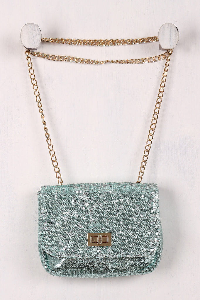 Shimmery Sequin Crossbody Mini Bag