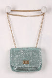 Shimmery Sequin Crossbody Mini Bag
