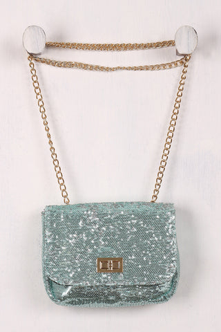 Shimmery Sequin Crossbody Mini Bag