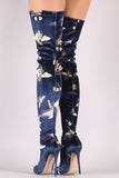 Velvet Bee Almond Toe Stiletto Over-The-Knee Boots