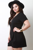 Lattice Short Sleeve Romper