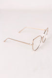 Simple Oversized Clear Lenses Cat Eyed Glasses