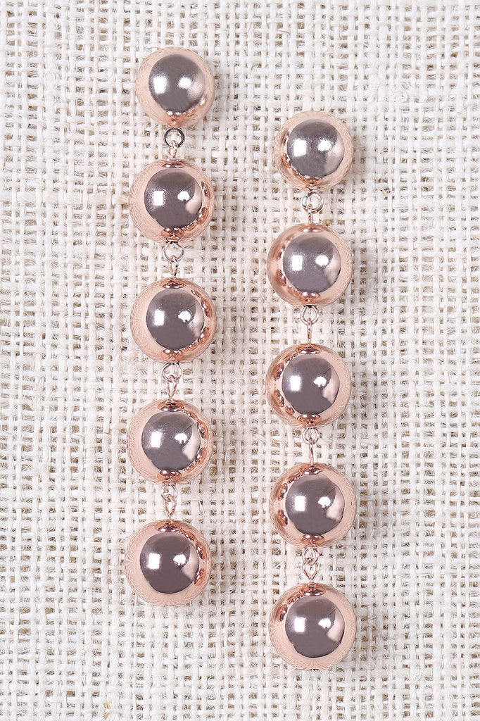 Half Sphere Ball Drop Earrings