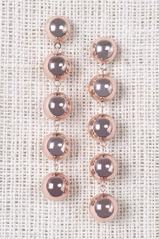 Half Sphere Ball Drop Earrings