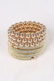 Metallic Wire Wrap Around Bead Bracelet