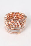 Metallic Wire Wrap Around Bead Bracelet