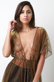 Coin Charm Layered Bra Body Chain Necklace Set