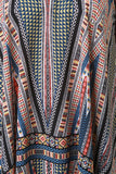 Mixed Print Trapeze Handkerchief Hem Dress