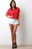 Eyelet Sleeves Boxy Top