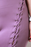 Sleeveless Eyelet Corset Front Lace-Up Jumpsuit