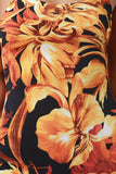 Tropical Floral Sleeveless Bodycon Dress