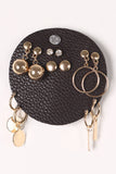 Rhinestone Sphere Dangle Earring Set