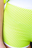 Neon Fishnet Contrast High Waisted Tulip Shorts