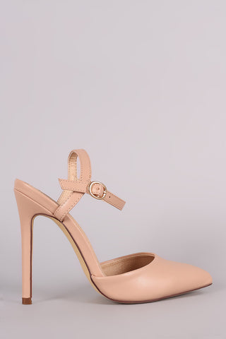Liliana Pointy Toe Ankle Strap Stiletto Pump