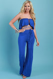 High Rise Jersey Knit Palazzo Pants