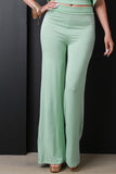 Jersey Knit Wide Leg Palazzo Pants