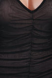 Mesh Ruched Capri Jumpsuit