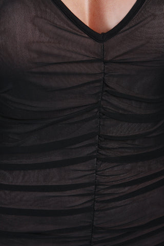 Mesh Ruched Capri Jumpsuit