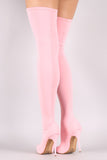 Shoe Republic LA Fitted Elastane Stiletto OTK Boots