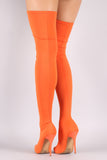 Shoe Republic LA Fitted Elastane Stiletto OTK Boots