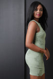 Distress Heather Knit Bodycon Dress
