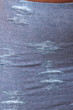 Heather Knit Distress Mini Skirt