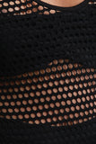 Honeycomb Mesh Cover-Up Midi Dress