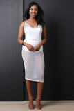 Honeycomb Mesh Cover-Up Midi Dress