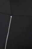 Sleeveless Mesh Yoke Zippered Front Midi Dress