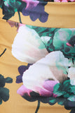 Textured Floral Print High Waist Pencil Midi Skirt